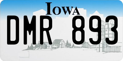 IA license plate DMR893