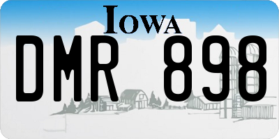 IA license plate DMR898