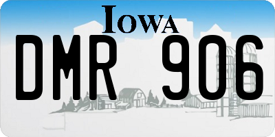IA license plate DMR906