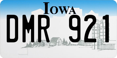IA license plate DMR921