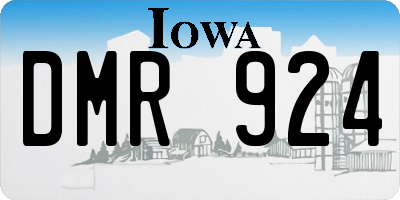 IA license plate DMR924