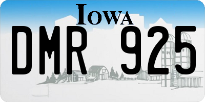 IA license plate DMR925