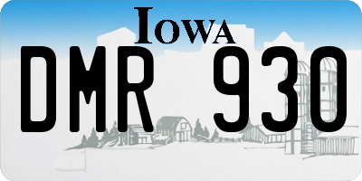 IA license plate DMR930