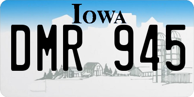IA license plate DMR945