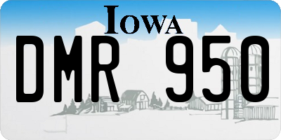 IA license plate DMR950