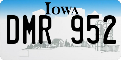 IA license plate DMR952