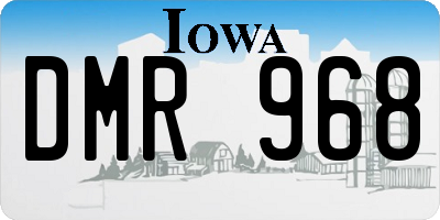 IA license plate DMR968