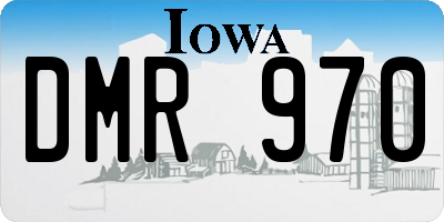 IA license plate DMR970