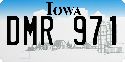 IA license plate DMR971