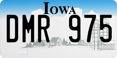 IA license plate DMR975