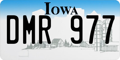IA license plate DMR977