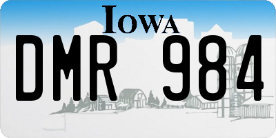IA license plate DMR984