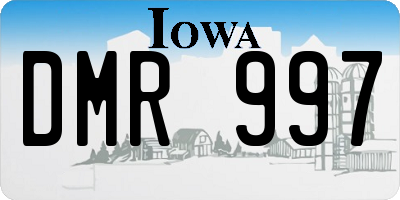 IA license plate DMR997