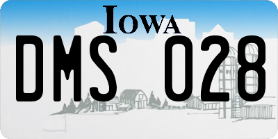 IA license plate DMS028