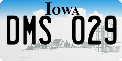 IA license plate DMS029