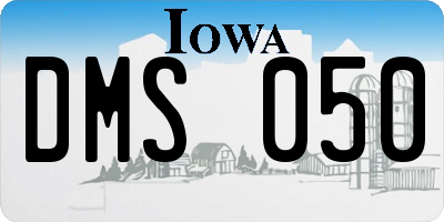 IA license plate DMS050