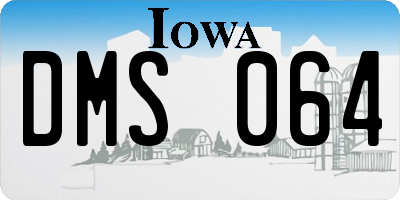 IA license plate DMS064