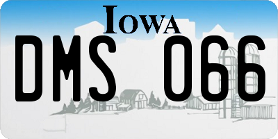 IA license plate DMS066