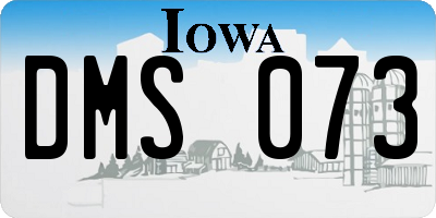 IA license plate DMS073