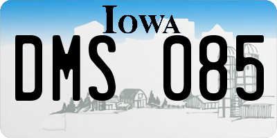 IA license plate DMS085
