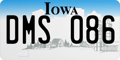 IA license plate DMS086