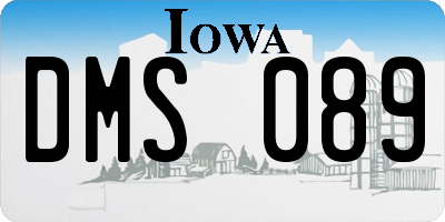 IA license plate DMS089