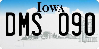 IA license plate DMS090