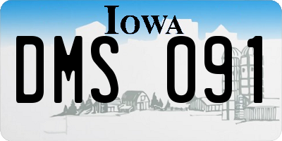 IA license plate DMS091