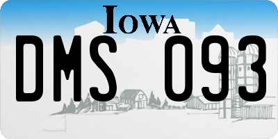 IA license plate DMS093
