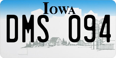 IA license plate DMS094
