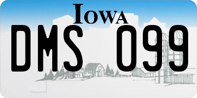 IA license plate DMS099