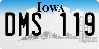 IA license plate DMS119