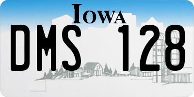 IA license plate DMS128