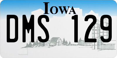 IA license plate DMS129