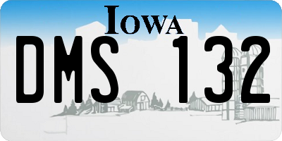 IA license plate DMS132