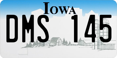 IA license plate DMS145