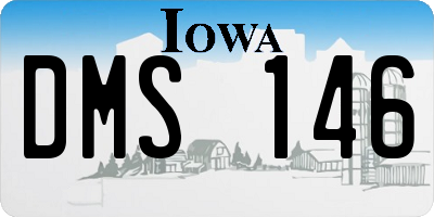 IA license plate DMS146
