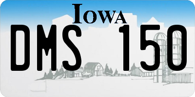 IA license plate DMS150