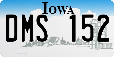 IA license plate DMS152