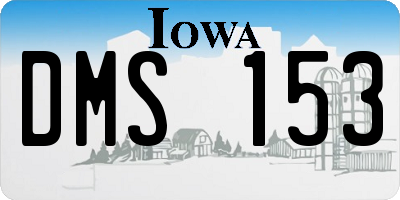 IA license plate DMS153