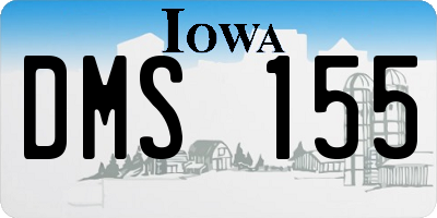 IA license plate DMS155