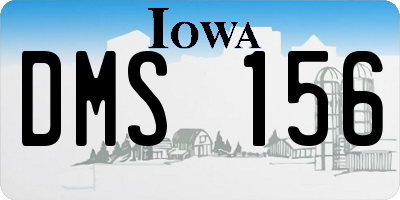IA license plate DMS156