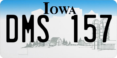IA license plate DMS157