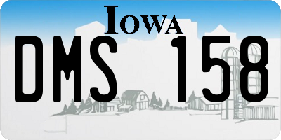 IA license plate DMS158