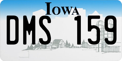 IA license plate DMS159