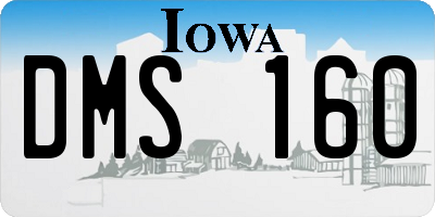 IA license plate DMS160