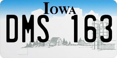 IA license plate DMS163