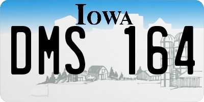 IA license plate DMS164