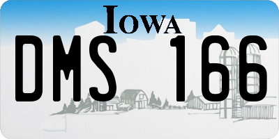 IA license plate DMS166