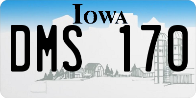 IA license plate DMS170